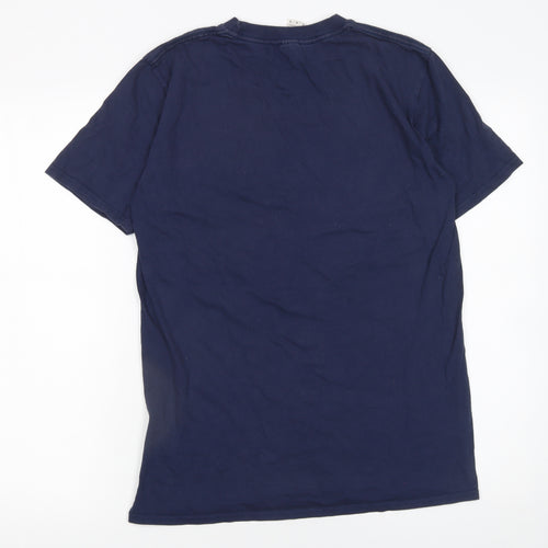 Gildan Men's Navy Blue Anime Graphic T-Shirt Size M Cotton Short Sleeve
