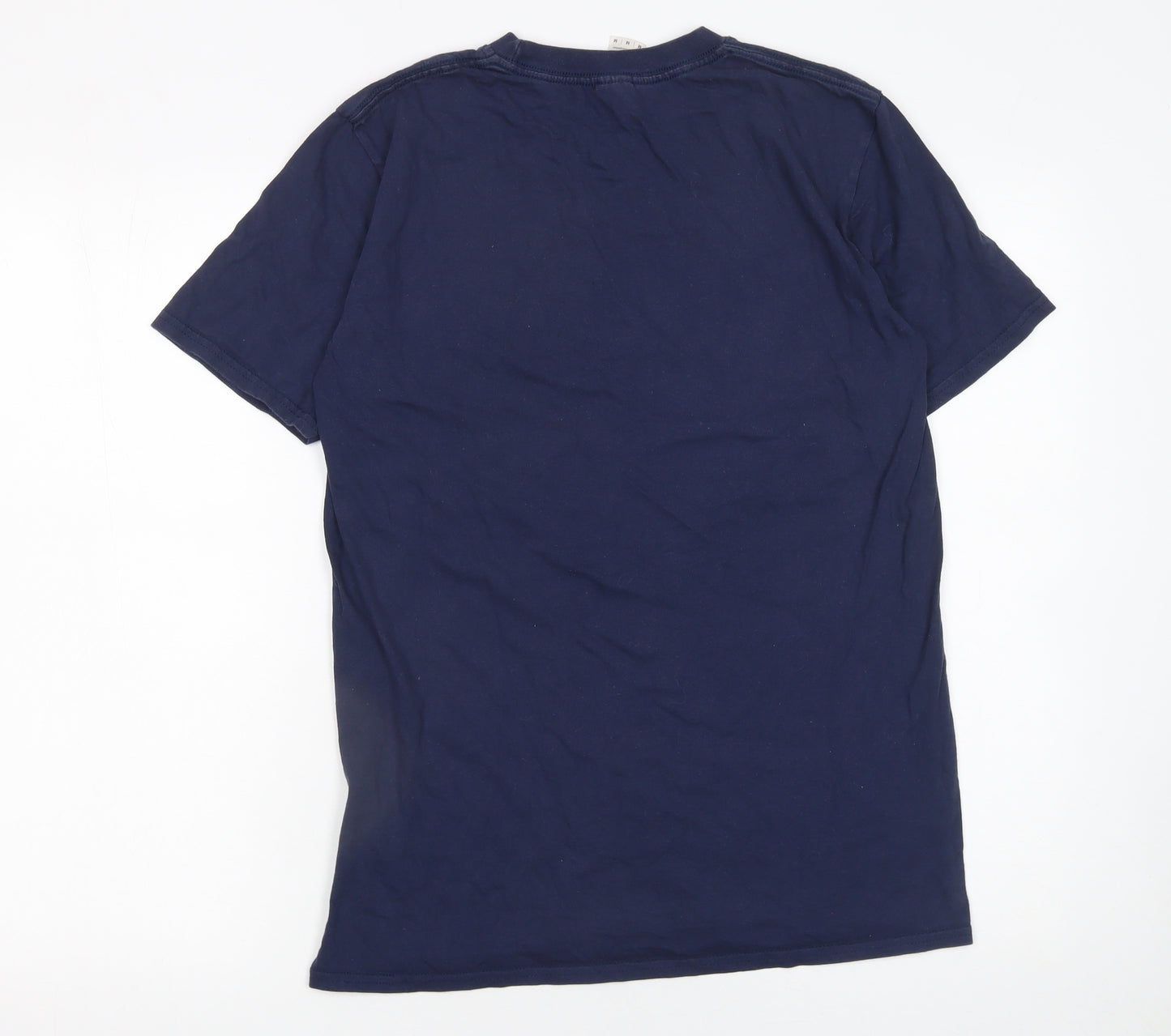 Gildan Men's Navy Blue Anime Graphic T-Shirt Size M Cotton Short Sleeve