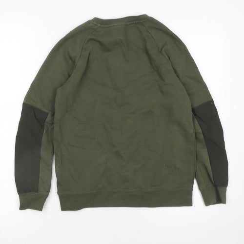 Nike Boys Green Air Max Pullover Sweatshirt M Regular Fit Fleece