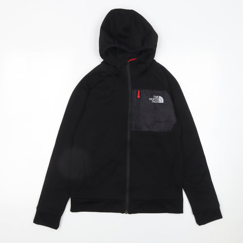 The North Face Boys Black Full Zip Hoodie Size L Outdoor Fleece