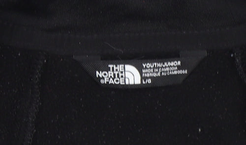 The North Face Boys Black Full Zip Hoodie Size L Outdoor Fleece