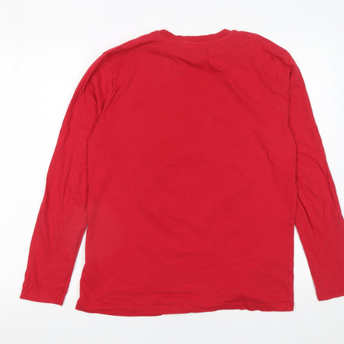 Naruto Shippuden Men’s Red Kakashi Hatake Long Sleeve T-Shirt Size M