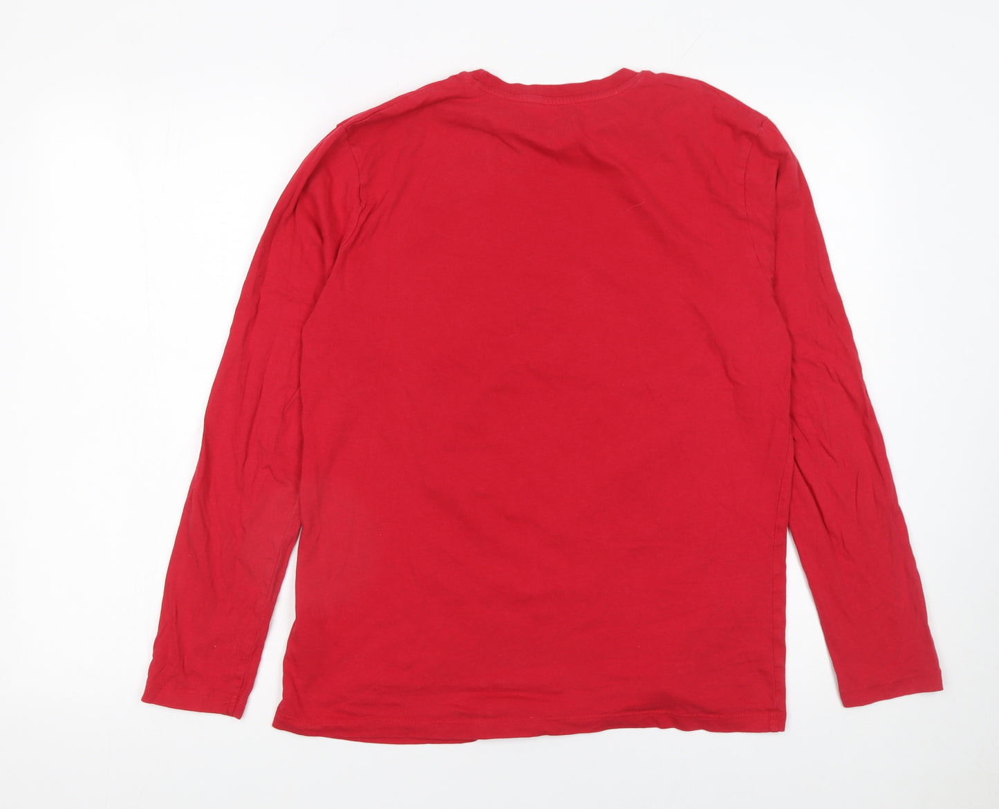 Naruto Shippuden Men’s Red Kakashi Hatake Long Sleeve T-Shirt Size M