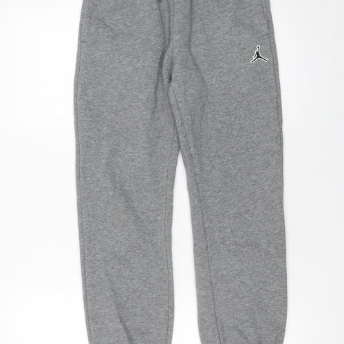 Jordan Boys Grey Jogger Sweatpants 10-12 Years Cotton Blend Fleece