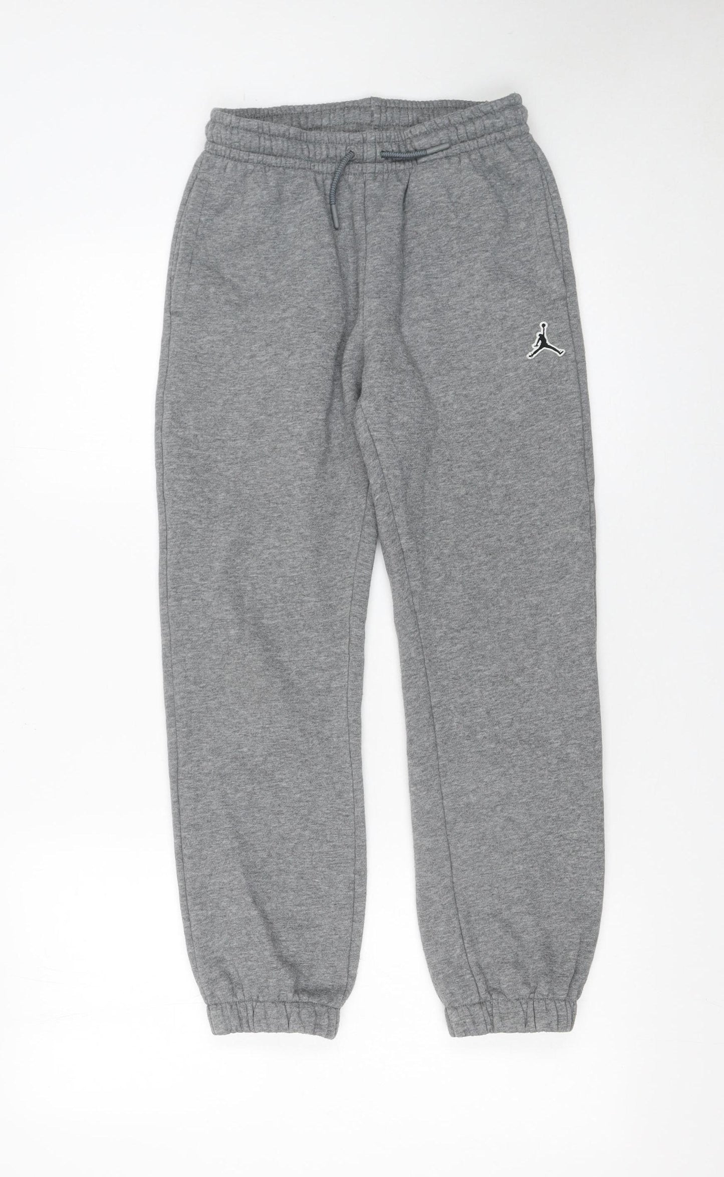 Jordan Boys Grey Jogger Sweatpants 10-12 Years Cotton Blend Fleece