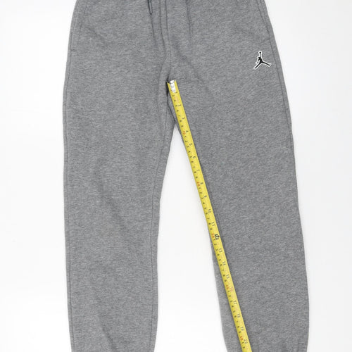 Jordan Boys Grey Jogger Sweatpants 10-12 Years Cotton Blend Fleece