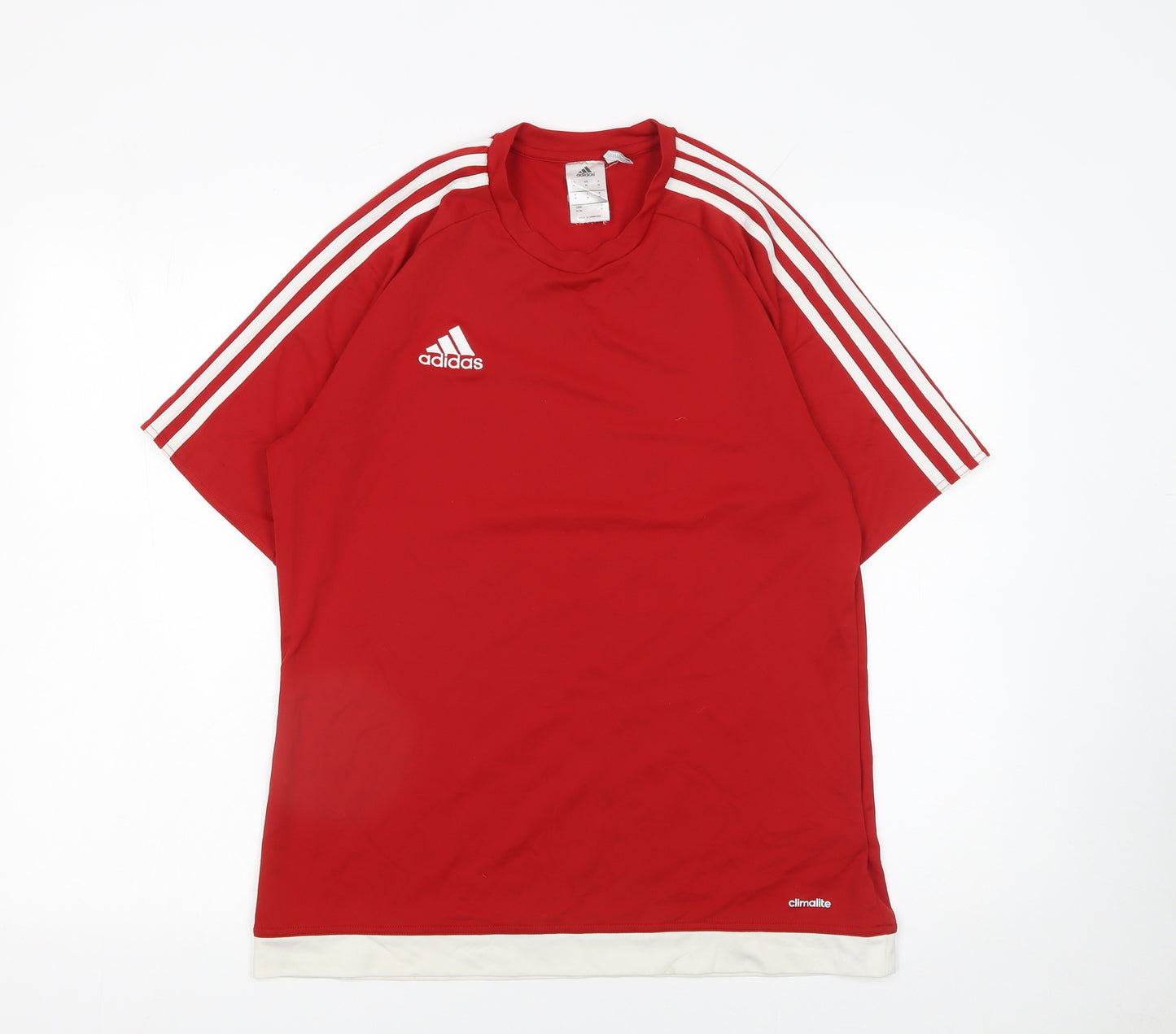 Adidas Men's Red Medium Climalite Short Sleeve Sports T-Shirt