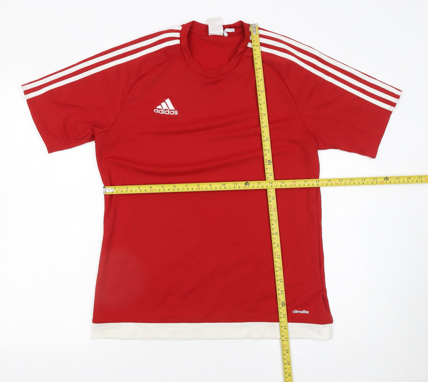 Adidas Men's Red Medium Climalite Short Sleeve Sports T-Shirt