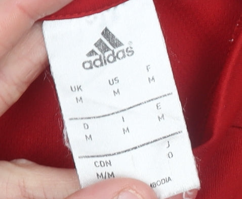 Adidas Men's Red Medium Climalite Short Sleeve Sports T-Shirt