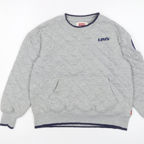Levi's Boys Grey Quilted Pullover Sweatshirt 12 Years
