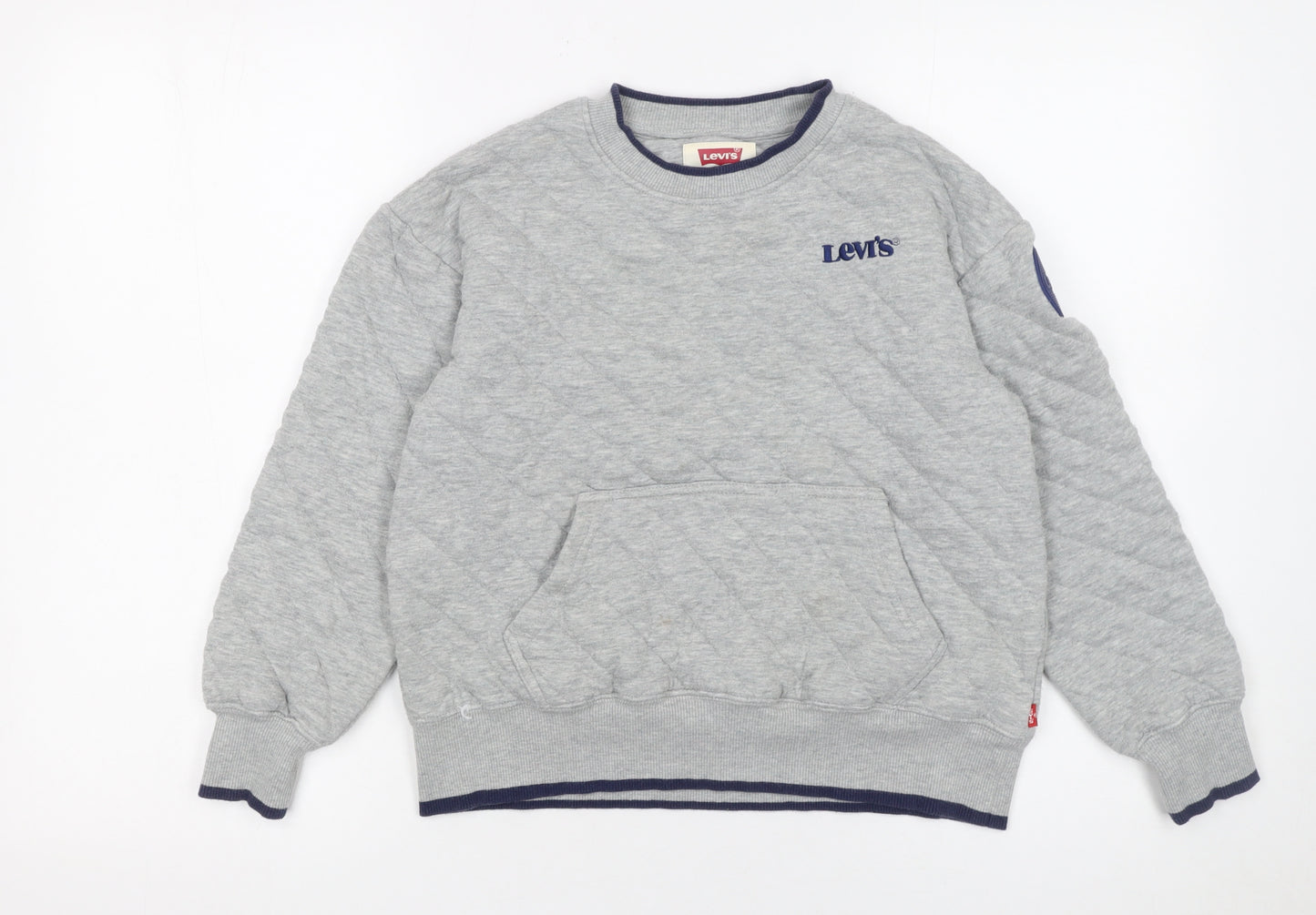 Levi's Boys Grey Quilted Pullover Sweatshirt 12 Years