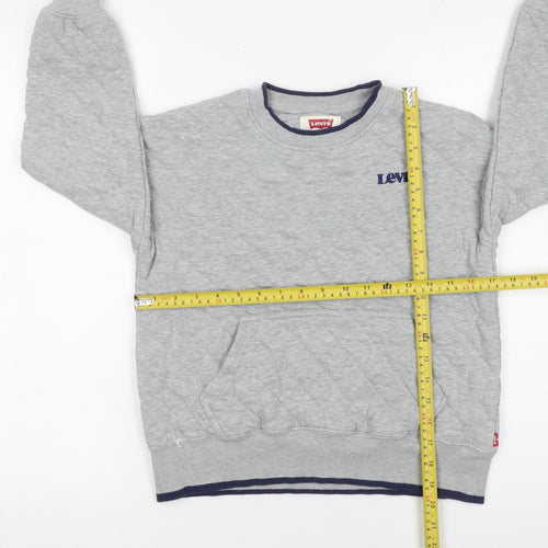 Levi's Boys Grey Quilted Pullover Sweatshirt 12 Years