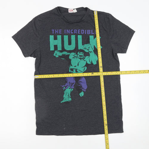 Marvel Men's Grey The Incredible Hulk Graphic T-Shirt Size M