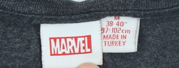 Marvel Men's Grey The Incredible Hulk Graphic T-Shirt Size M