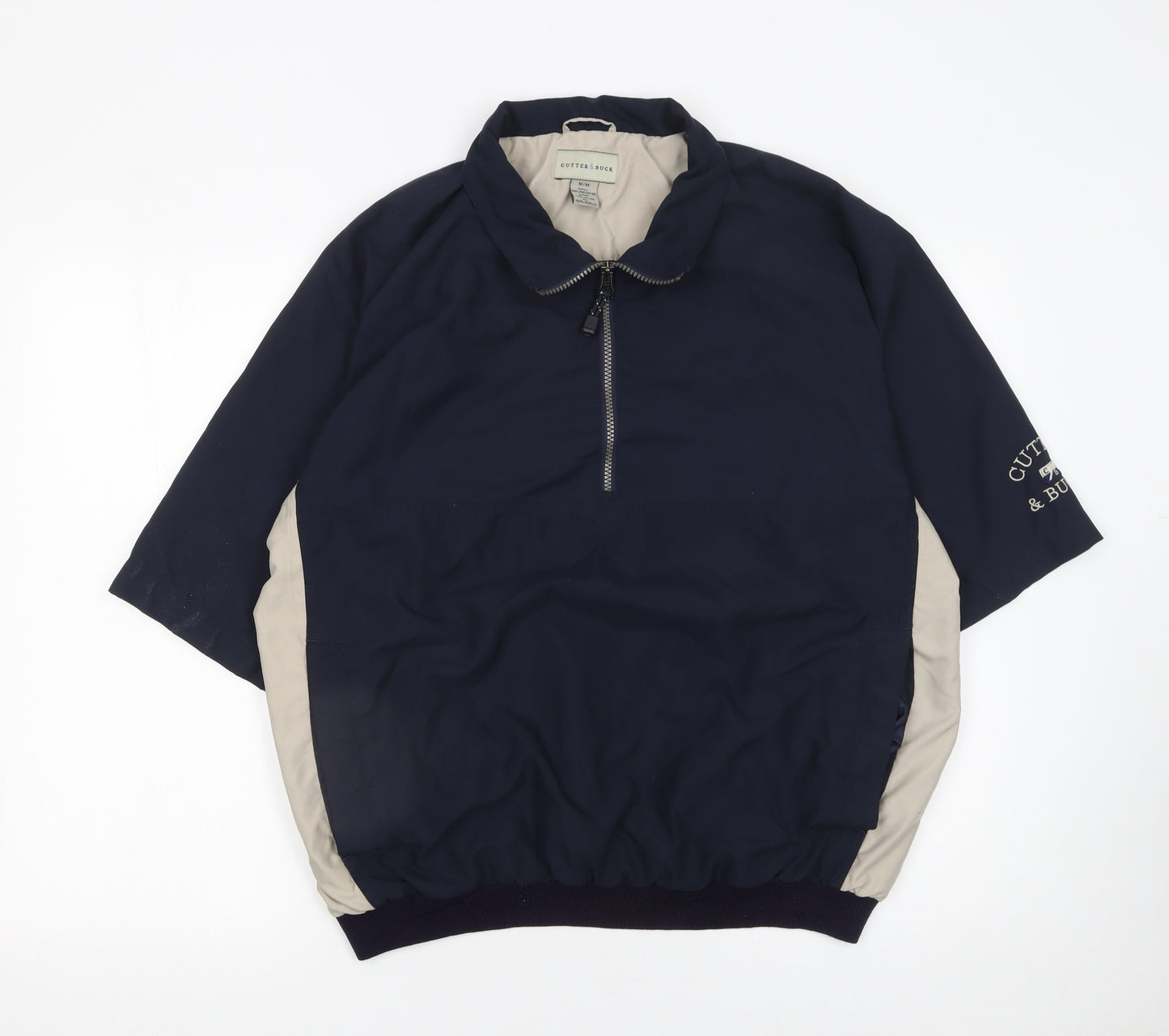 Cutter & Buck Men's Blue M 1/2 Zip Collared Golf Sweatshirt