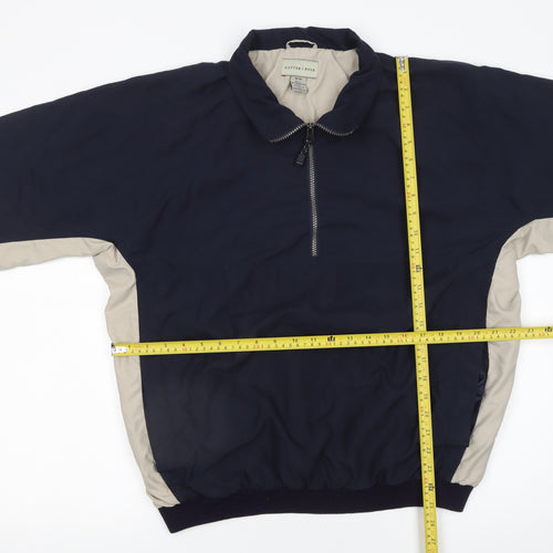 Cutter & Buck Men's Blue M 1/2 Zip Collared Golf Sweatshirt
