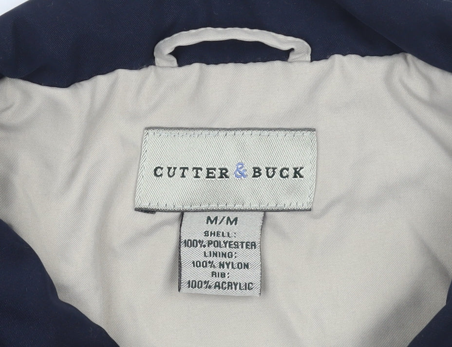 Cutter & Buck Men's Blue M 1/2 Zip Collared Golf Sweatshirt