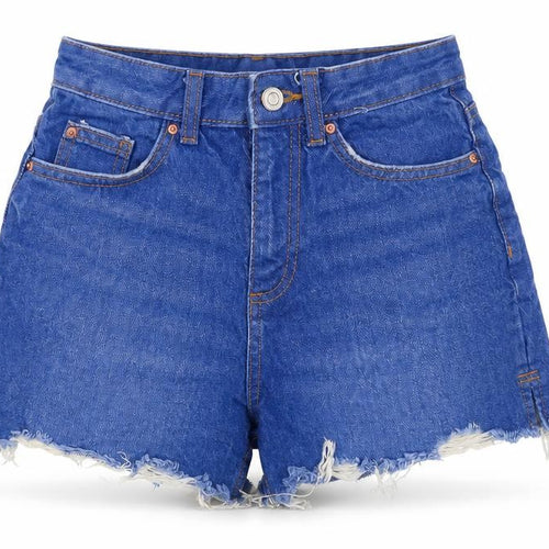 Denim Co Women's Blue High Rise Cut-Off Denim Shorts Size 4