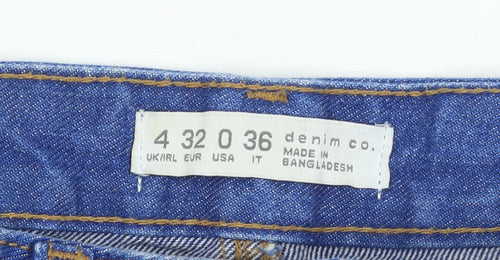Denim Co Women's Blue High Rise Cut-Off Denim Shorts Size 4