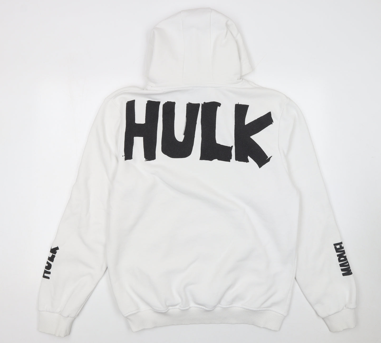 Marvel Men’s White Hulk Graphic Pullover Hoodie XL