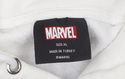 Marvel Men’s White Hulk Graphic Pullover Hoodie XL