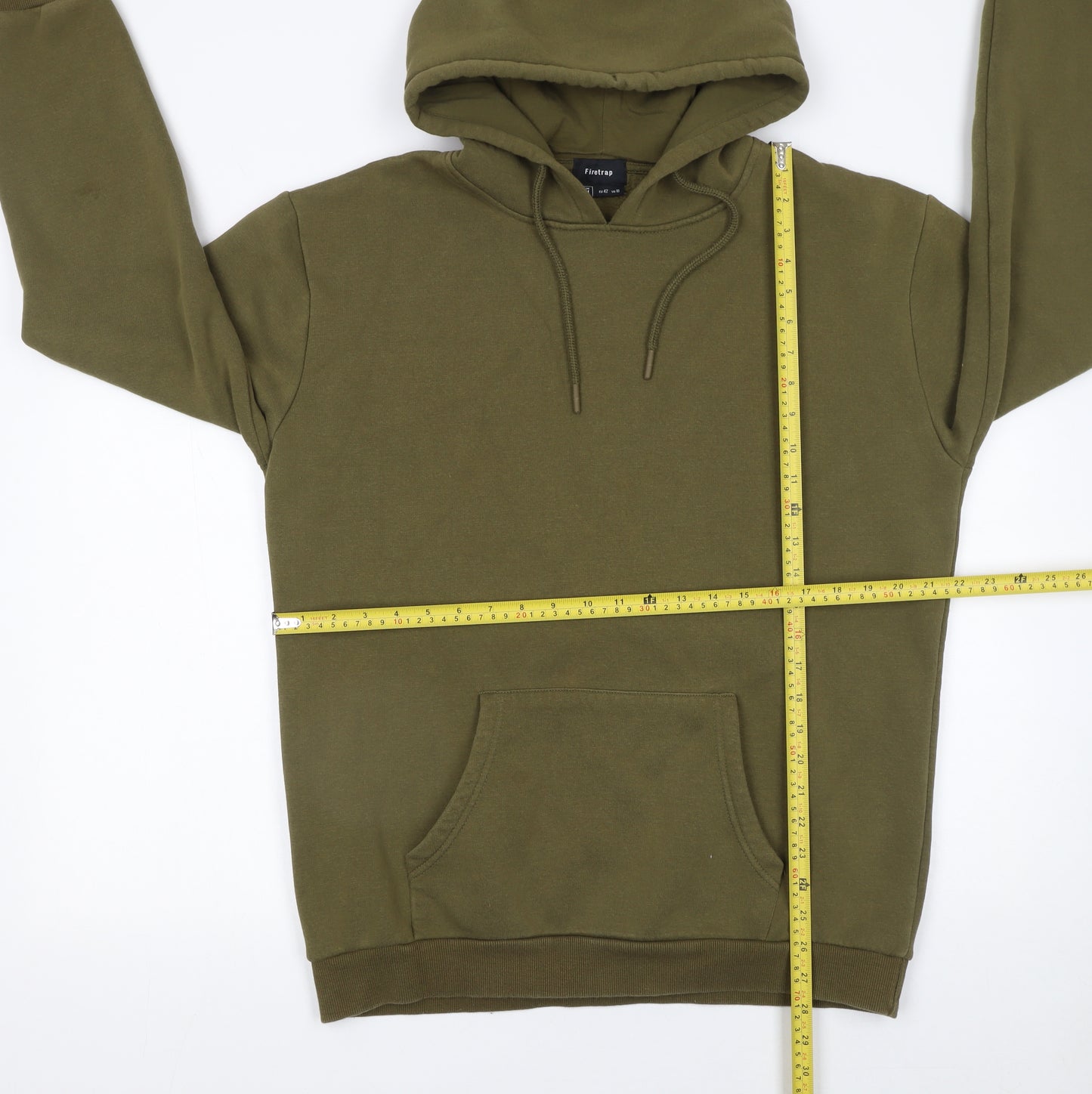 Firetrap Women Olive Green Pullover Hoodie Size 14 Cotton Blend Casual