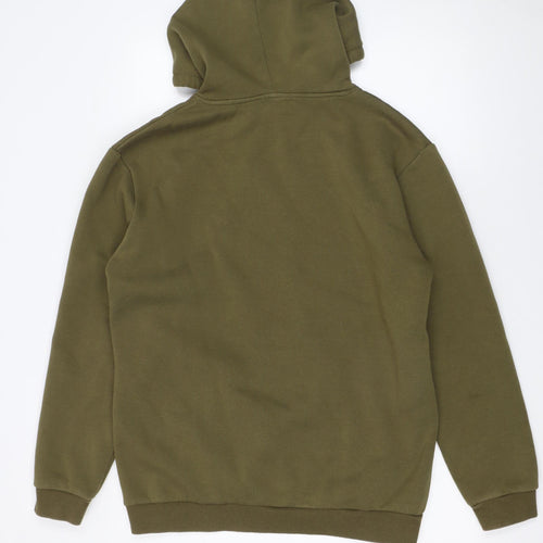 Firetrap Women Olive Green Pullover Hoodie Size 14 Cotton Blend Casual