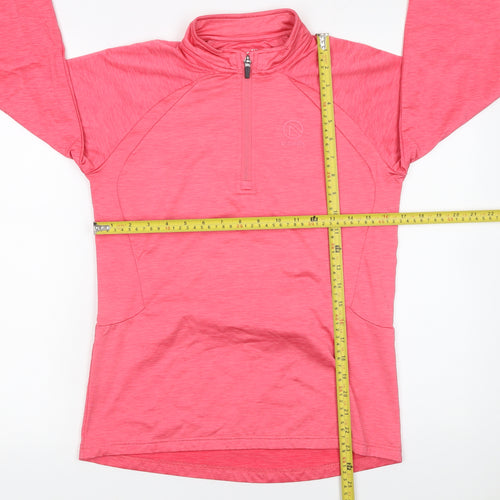O'Neills Girls Pink 13 Years 1/4 Zip Long Sleeve Sports Sweatshirt
