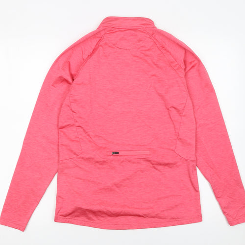 O'Neills Girls Pink 13 Years 1/4 Zip Long Sleeve Sports Sweatshirt