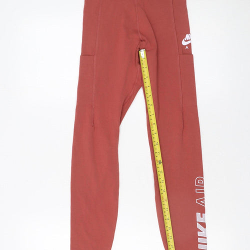 Nike Womens Brown XS High Waist Cotton Blend Leggings