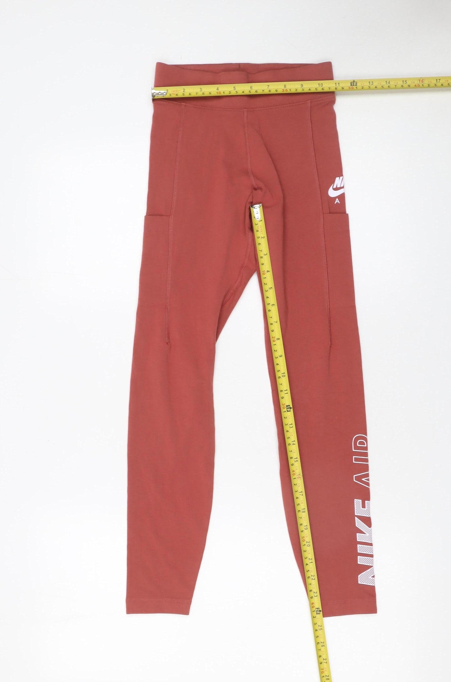 Nike Womens Brown XS High Waist Cotton Blend Leggings