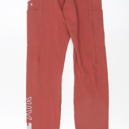 Nike Womens Brown XS High Waist Cotton Blend Leggings