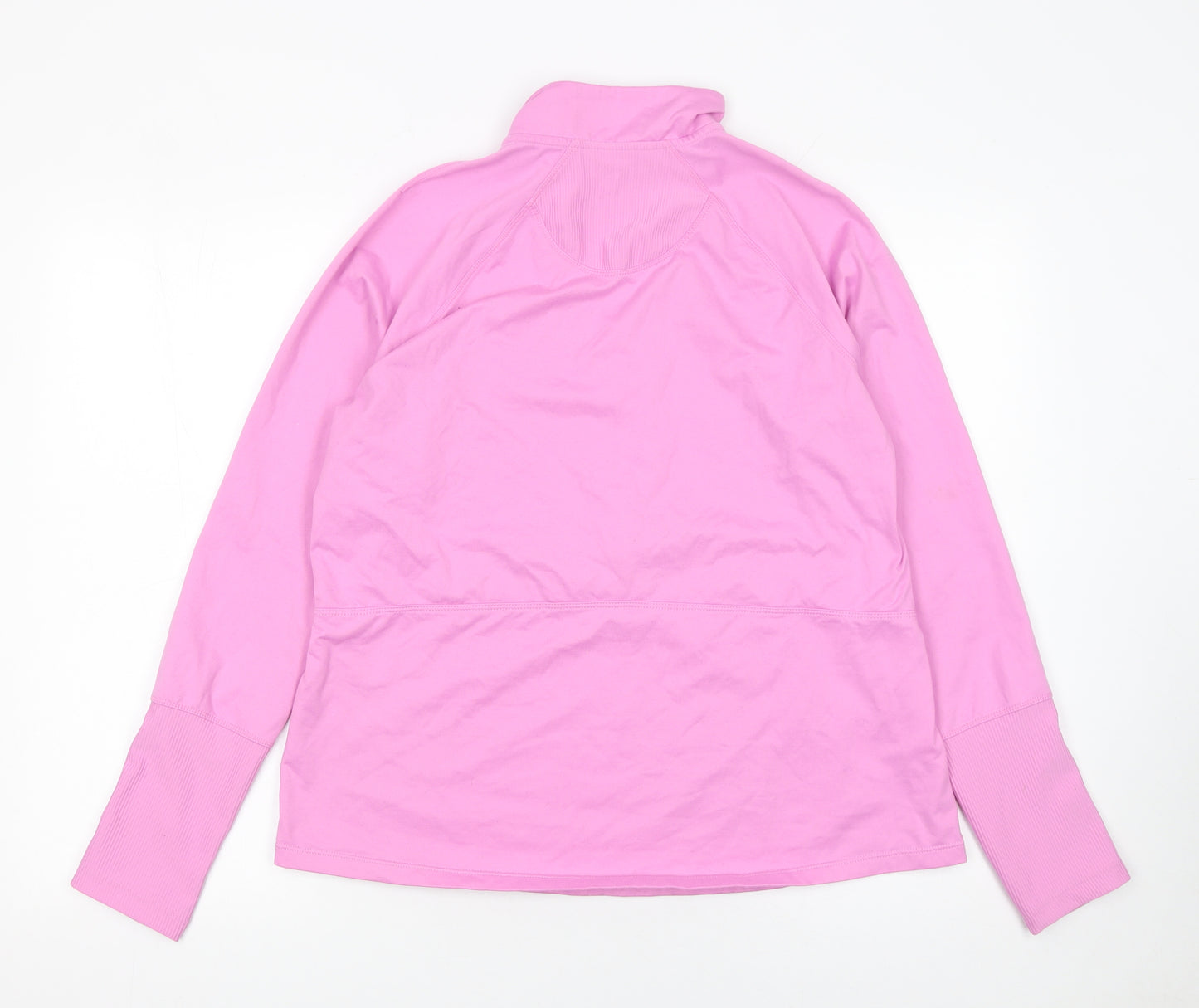 Dunnes Stores Womens Pink 1/2 Zip Long Sleeve Pullover Sweatshirt Size 12