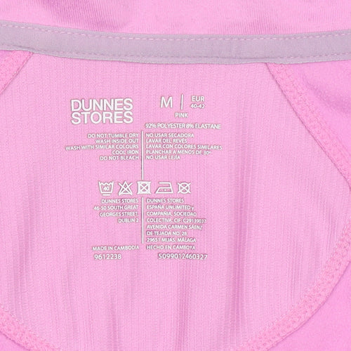 Dunnes Stores Womens Pink 1/2 Zip Long Sleeve Pullover Sweatshirt Size 12