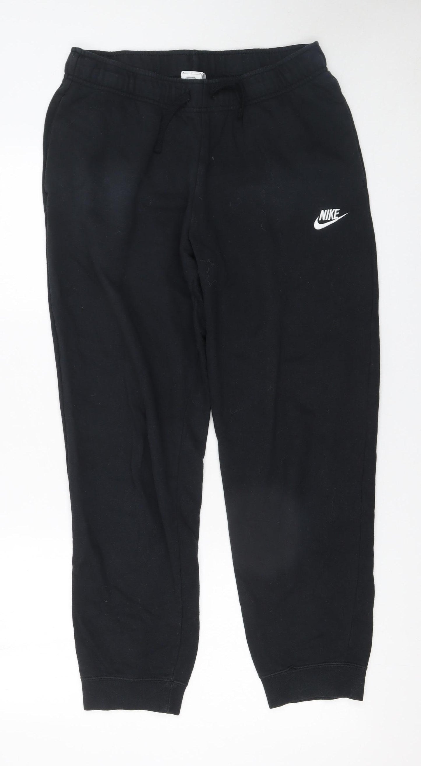 Nike Women's Black Fleece Jogger Trousers M Regular Fit