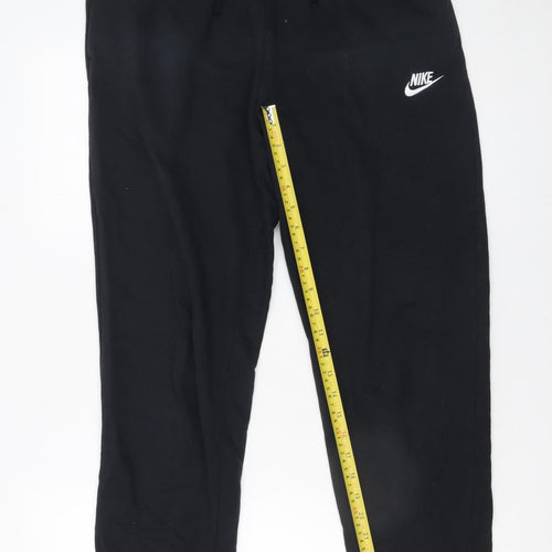 Nike Women's Black Fleece Jogger Trousers M Regular Fit