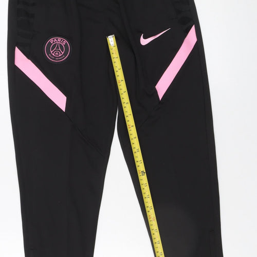 Nike Paris Saint-Germain Black Jogger Trousers Men's Small Polyester
