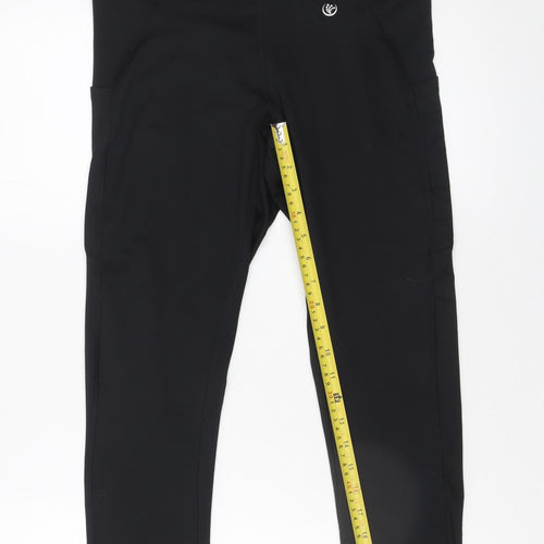 Dunnes Stores Women Black Medium Cropped Leggings with Pockets