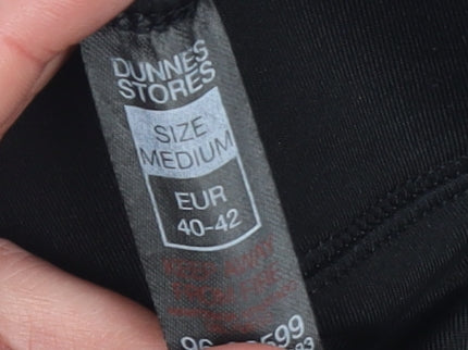 Dunnes Stores Women Black Medium Cropped Leggings with Pockets