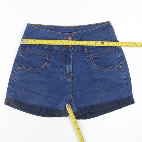 St Bernard for Dunnes Stores Women's Blue High Rise Denim Shorts Size 26in