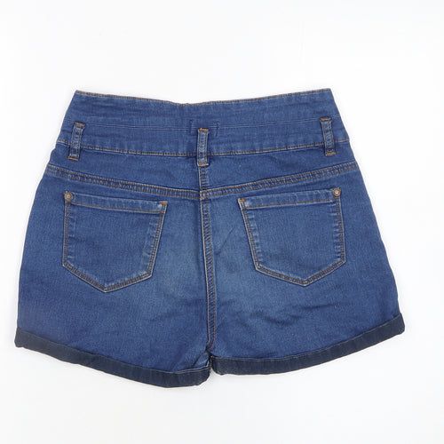 St Bernard for Dunnes Stores Women's Blue High Rise Denim Shorts Size 26in