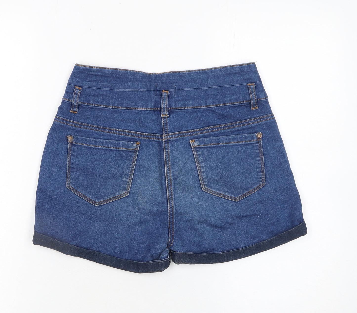 St Bernard for Dunnes Stores Women's Blue High Rise Denim Shorts Size 26in