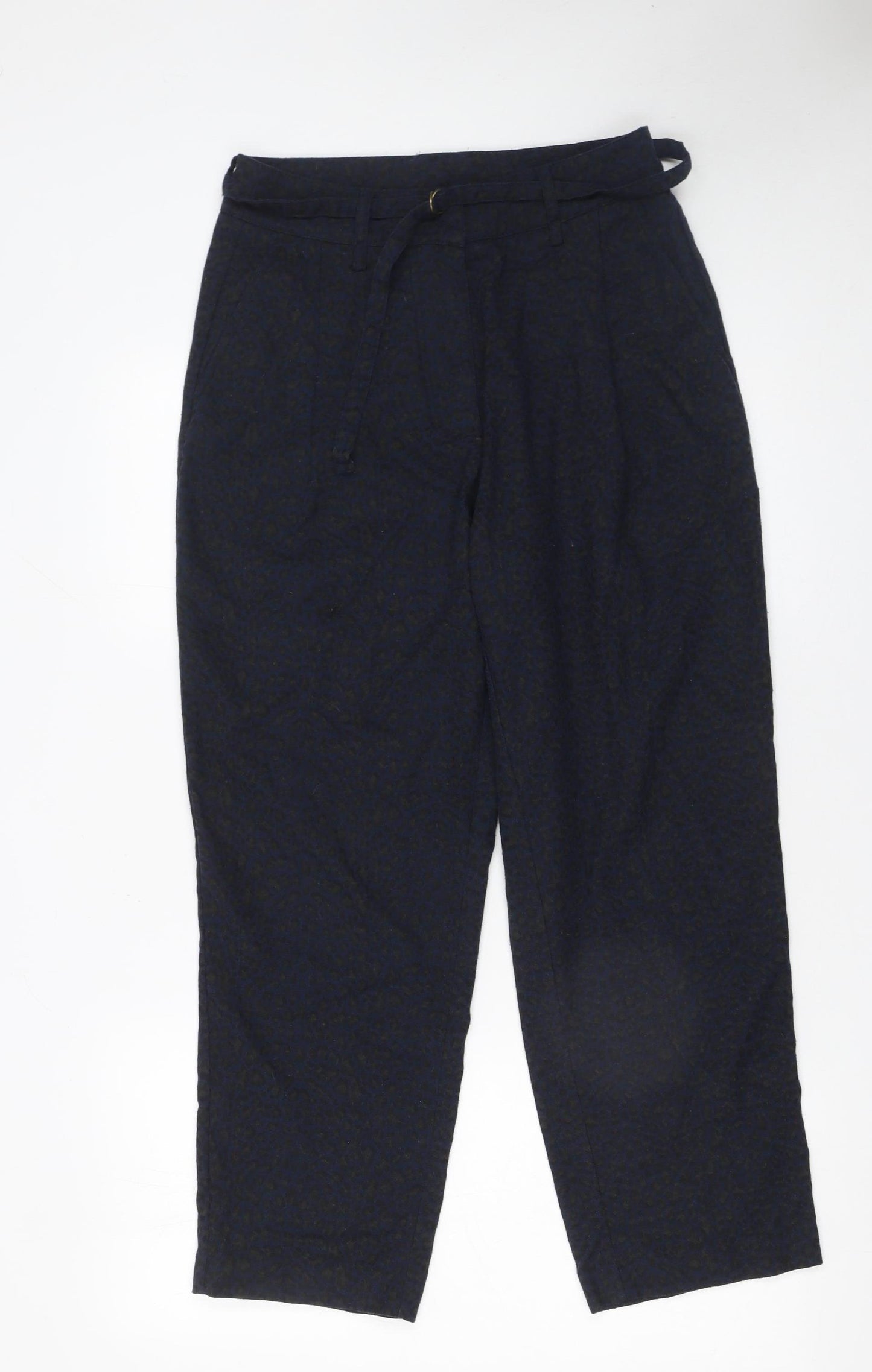Frnch Paris Women's Blue Animal Print Chino Trousers S