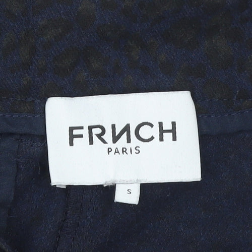 Frnch Paris Women's Blue Animal Print Chino Trousers S