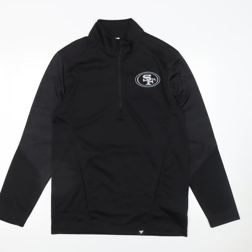 Fanatics Men's Black 1/4 Zip Pullover Sweatshirt Size S