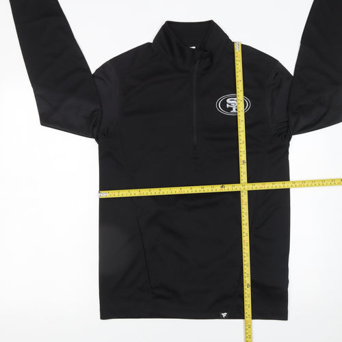 Fanatics Men's Black 1/4 Zip Pullover Sweatshirt Size S