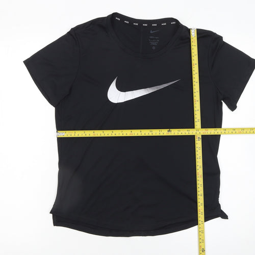 Nike Women's Black Dri-FIT Short Sleeve Sports T-Shirt Size S