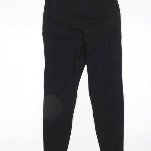Fit Pink Womens Black Leggings Size 12 Slim Stretch Activewear Trousers