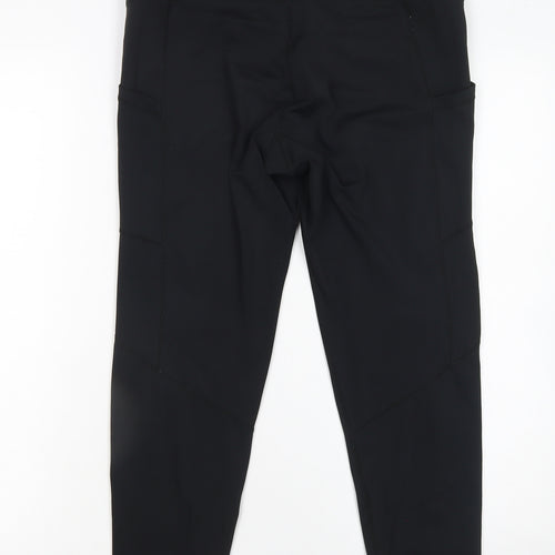 Fit Pink Womens Black Leggings Size 12 Slim Stretch Activewear Trousers