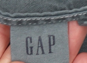 GAP Women Grey Knee Length Wrap Dress Size M Sleeveless Casual Lyocell